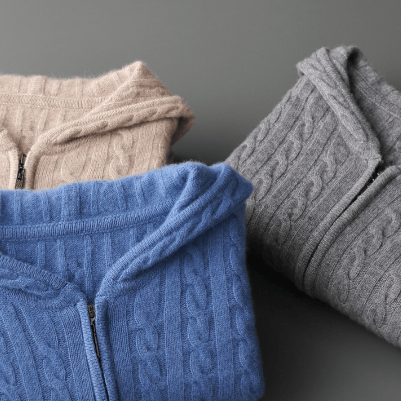 Elliot&Moss™ | Cardigan Con Cappuccio E Zip