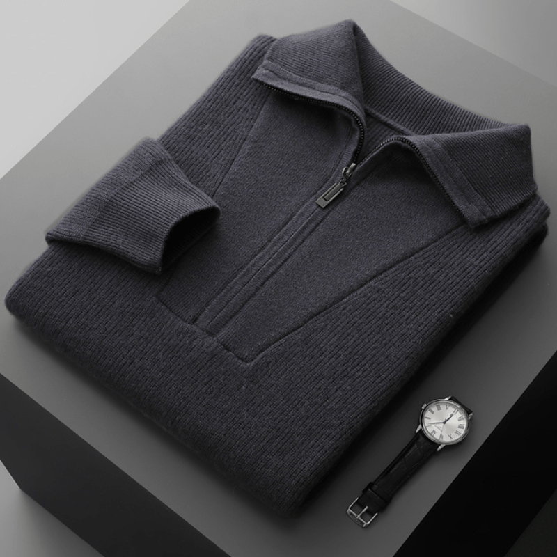 Elliot&Moss™ | Maglione Con Zip A Mezza Lunghezza