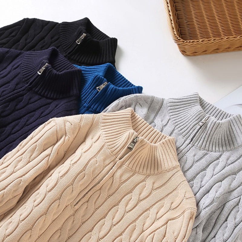 Elliot&Moss™ | Maglione Treccia Con Zip