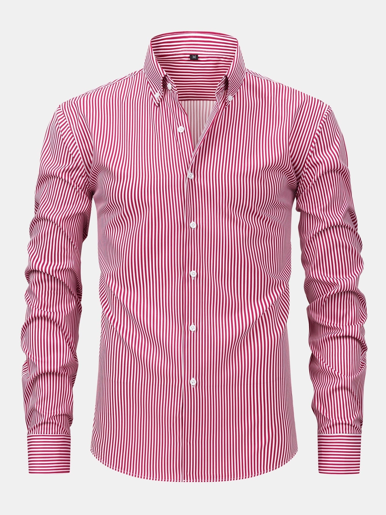 CAMICIA A MANICHE LUNGHE A RIGHE CON BOTTONI