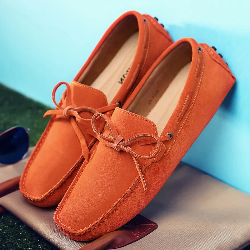 Elliot&Moss™ | Mocassini In Morbida Pelle Scamosciata