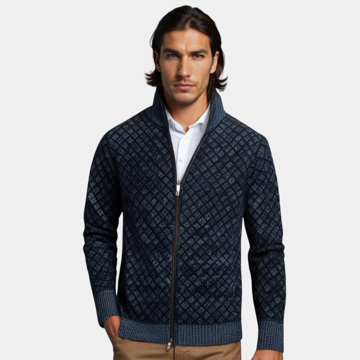 Anton | Cardigan Con Motivo Geometrico